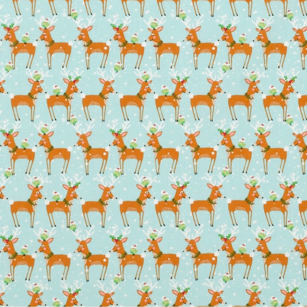 NWT Fabric Holiday Snow Deer Fat Quarter Bundle